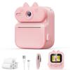 Kids Camera Instant Print 16x Cat Camera With Printing Paper 1080p Rabbit Toy Cameras Christmas Birthday Gifts For Kids