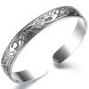 Classic Retro Fashion Silver Color Lotus Flower Bracelet for Women Ethnic Style Lotus Leaf Bracelet Retro Open Bracelet Jewelry