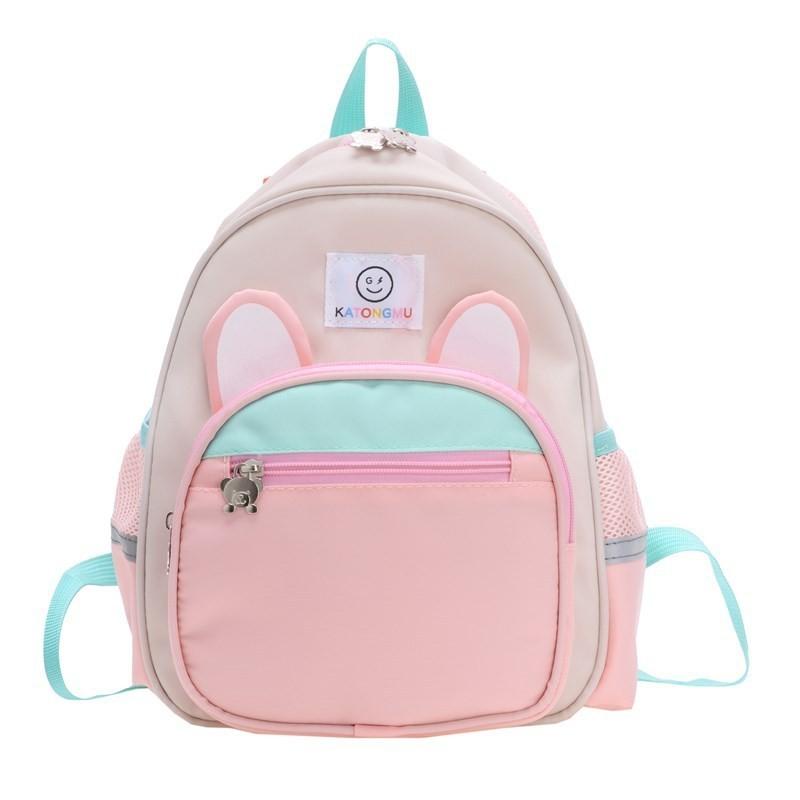 Adorable Cartoon Bear Backpack For Kids Spacious Durable Nylon School Bag For Boys And Girls