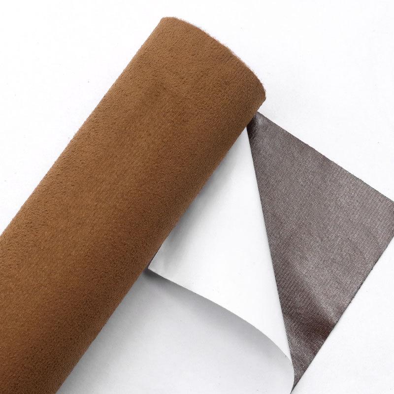 

Преміальна самоклеюча замшева тканина Вінілова обгортка для салону автомобіля для дверних панелей, приладової панелі та підлокітника Зроби сам Модернізація автомобільної оббивки 30*150cm кавовий