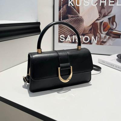 2025 New Design Pu Material Fabric Portable Oblique Span Bag New Women's Bag Trendy Versatile Simple Shoulder Bag