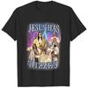 Chemise unisexe Coton Surdimensionnée Grande Taille Nouvelle Jésus Est Ressuscité , Chemise Noire Jésus