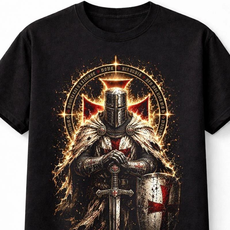 Knights Templar Crusader Medieval Warrior Unisex TShirt S