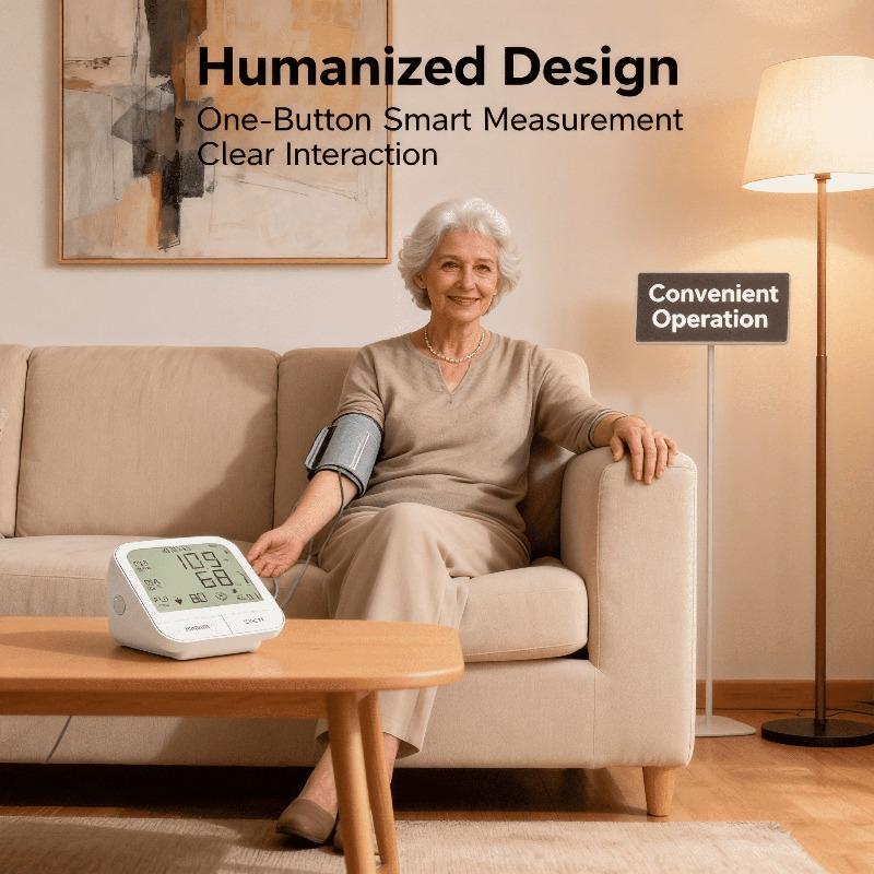 Тонометр с большим экраном с подсветкой и простым управлением одной кнопкой