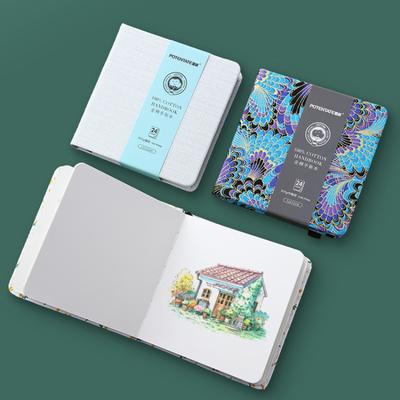 100% bawełny kwadratowy papier akwarelowy książka 12cmx12cm(4,7 x 4,7 cala )24 arkusze 300g (140 funtów) Szkicownik do papieru do rysowania artystycznego