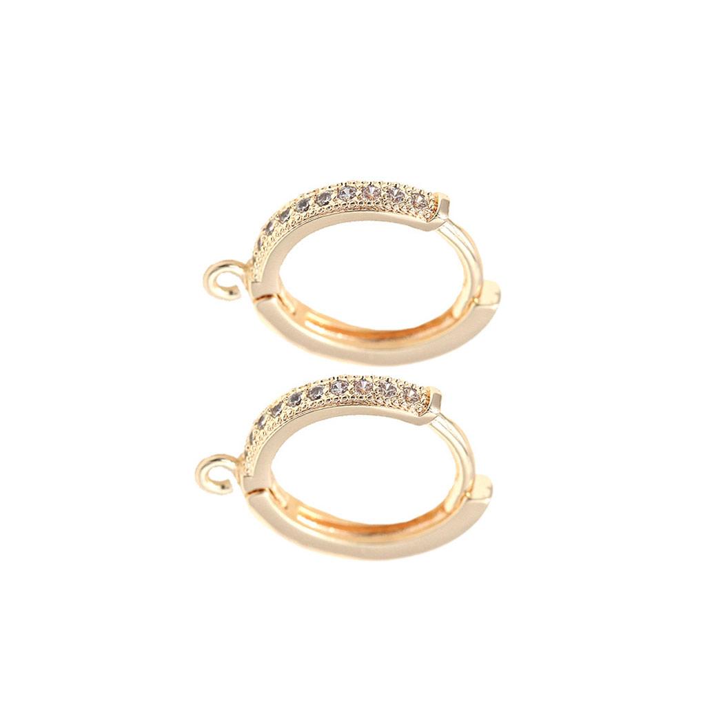 Women Earring Hook Detachable Replacing Round Rhinestone DIY Anti-rust Pendant Hooks Jewelry Findings Accessories