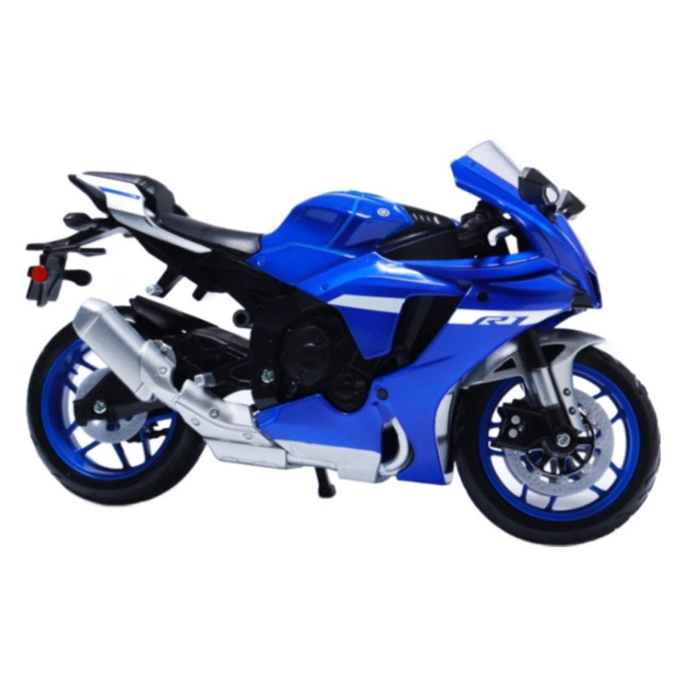 Майсто 1:Модель мотоцикла Yamaha YZF-R1 2021 в масштабе 1:12, синяя