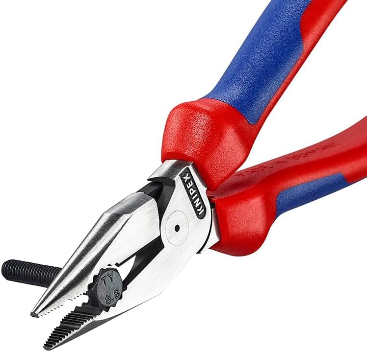 KNIPEX Needle Nose Comfort Grip 185mm Pliers, Handle, Length, 0822-185SB