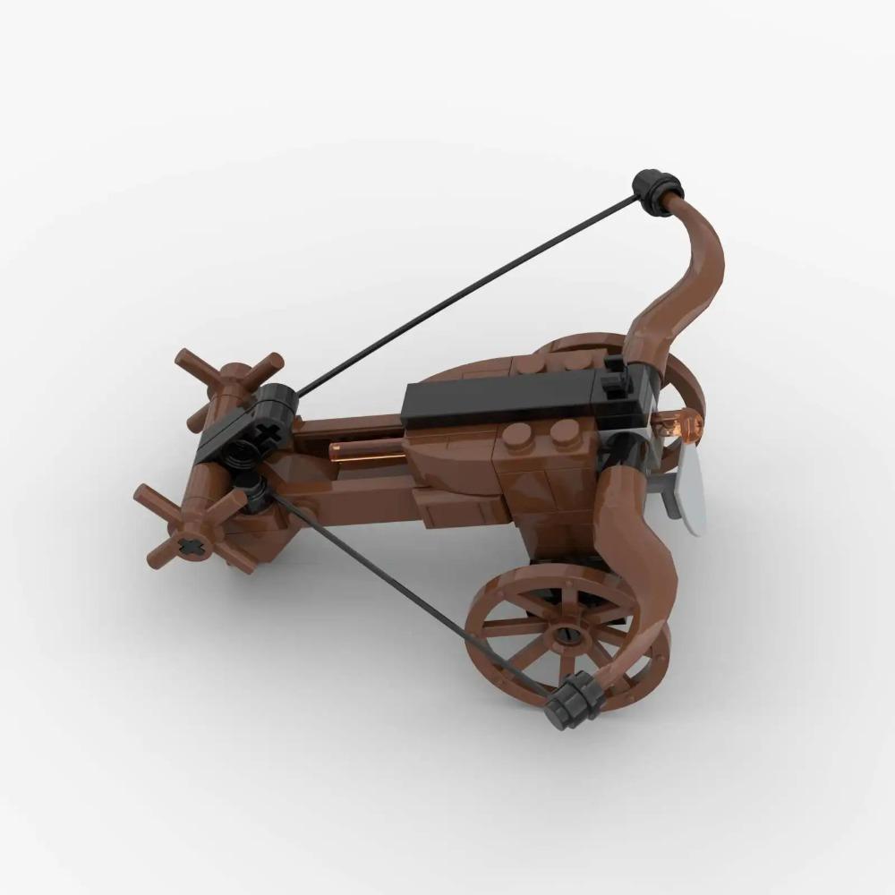 MOC Ancient Crossbow Carriage Model Medieval Weapons Building Block Bricks Parts Accessories DIY Chariots Siege Engines Kids Toy