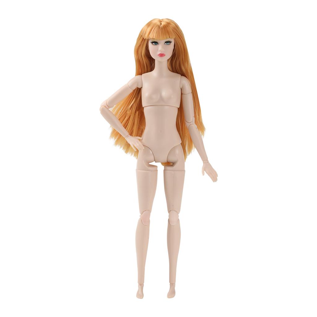 New 1/6 Supermodel Doll Toy 30Cm Multi-Jointed Movable Female Body+Head Straight Bangs Hair White/Natural Skin Collection Gift
