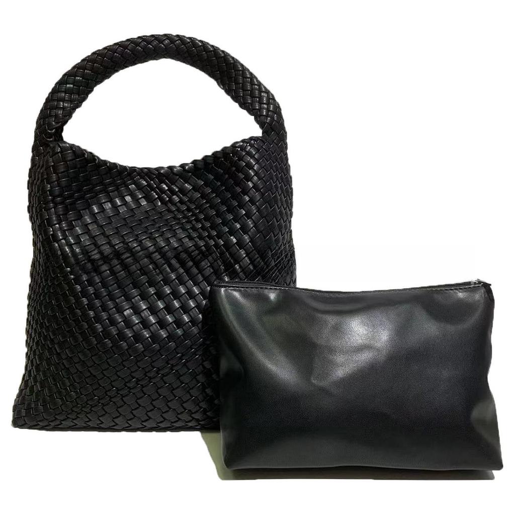 Women's Large Capacity Cross-Border Woven Shoulder Bag - Versatile Shopping & Commuter Tote