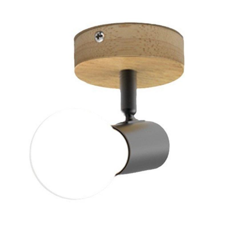 Adjustable Angle Track Light Bedroom E27 Living Room Multi-Lamp Spotlight Spotlight Elm Retro Lamps Led Lighting Shop Lights