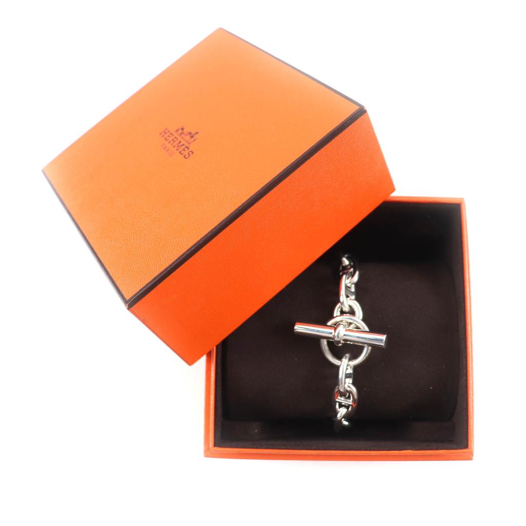 Excelente pulseira HERMES Chene Dunkle MM 15 elos Prata AG925 Feminina Usada