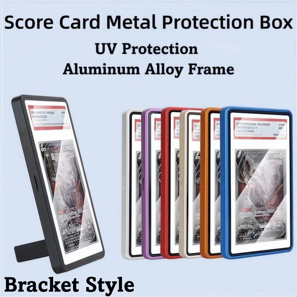 2-in-1 PSA/CGC Graded Card Protective Box with Stand Transparent Card Protective Case Double-sided Glass Durable