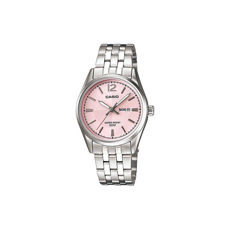 

Casio Pointer Series Minimalist Fashion Waterproof Watch Women Watches Pink LTP-1335D-5AV Regular Watch Box,Pink Watch Dial