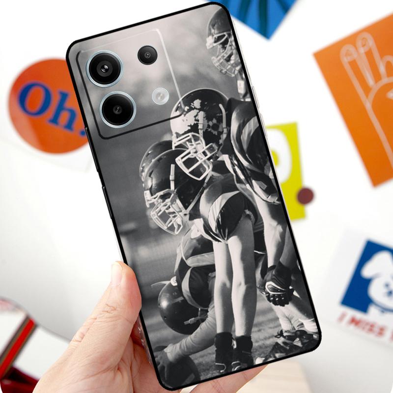 American Football College Sport Funda For Xiaomi Redmi Note 14 10 11 12 13 15 Pro Plus Case For Redmi 15 15C 13C 12C 10C 14C
