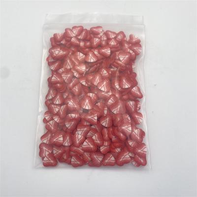 Bolsa de 50 g con rodajas de arcilla polimérica de fresa de 10 mm, paquete de rodajas de fruta para relleno de slime