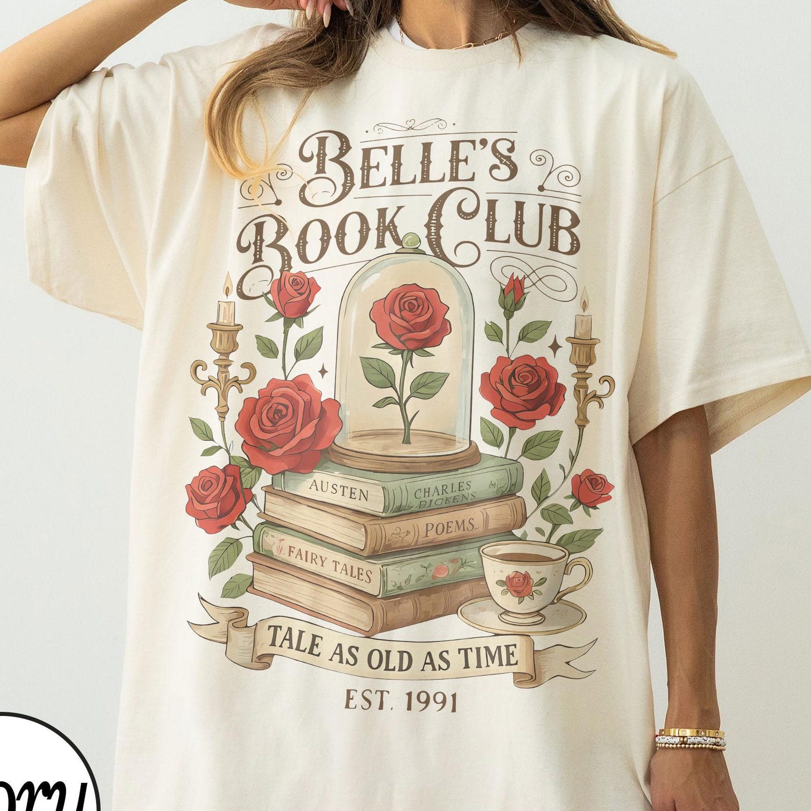 Comfort Colors Retro Belle s Book Club Shirt, Tale As Old As Time Belles Book Cafe Shirt, Princess Belle Shirt, Book Lover Gift, Reader Tee 2XL