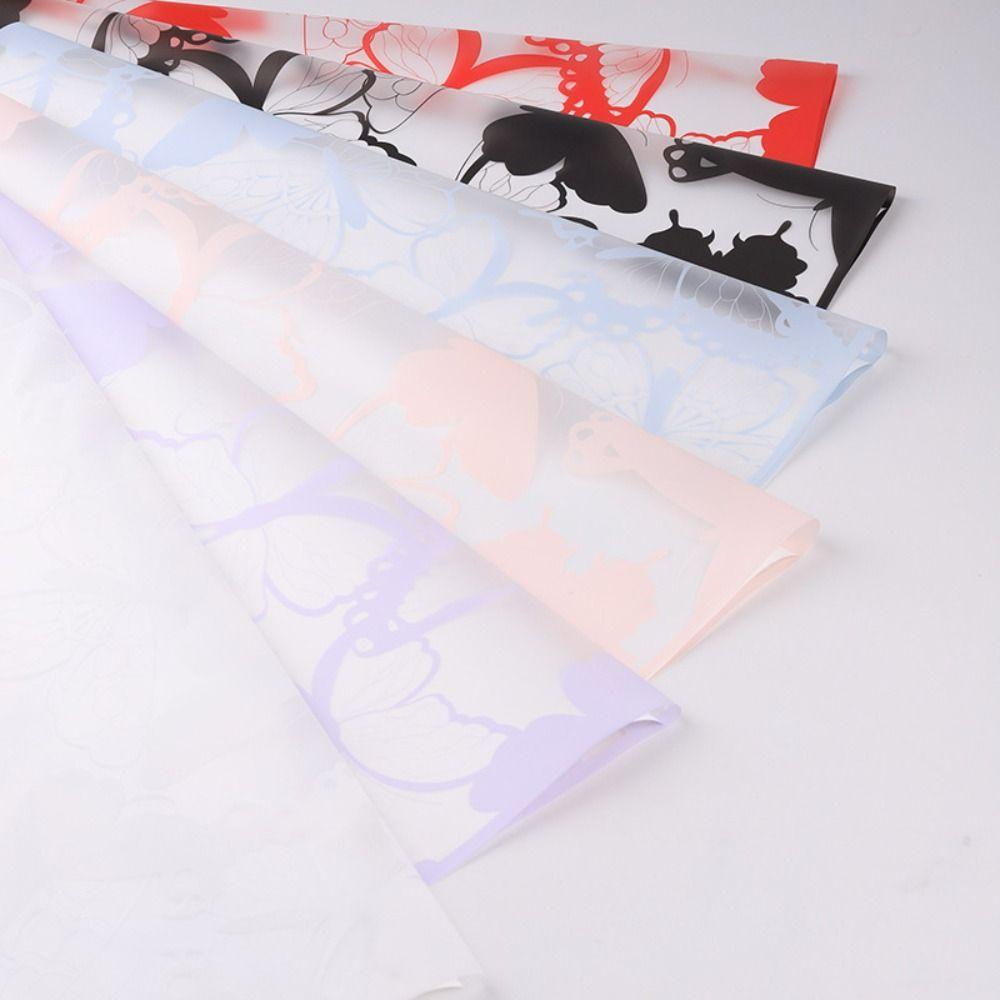 20pcs Waterproof Rose Flower Bouquet Packing Bag Butterfly pattern Wrapping Sheets  Valentine's Day
