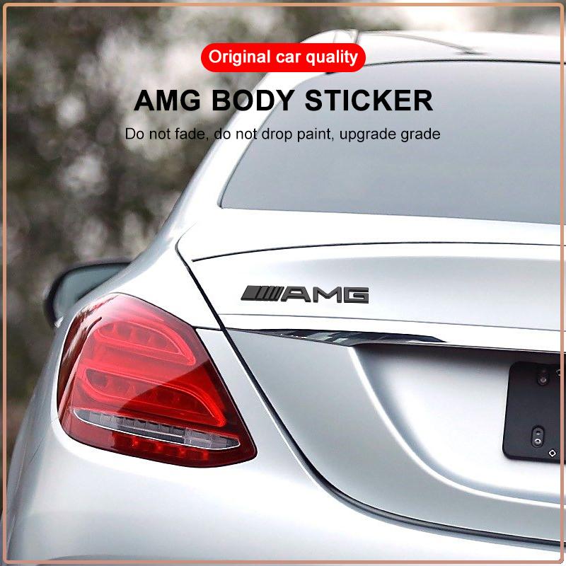 Set of 1 3D Rear Car Body Sticker AMG Emblem Badge Decal Label For Mercedes-Benz C500 C200 C300 A B C E GLA CLA GLK GL ML GLE Class Car Accessories
