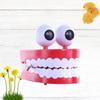 Babbling Denture Walking Teeth Toy Wind Up-Funny Big Teeth Clockwork Teeth Jump Teeth Clockwork Toy