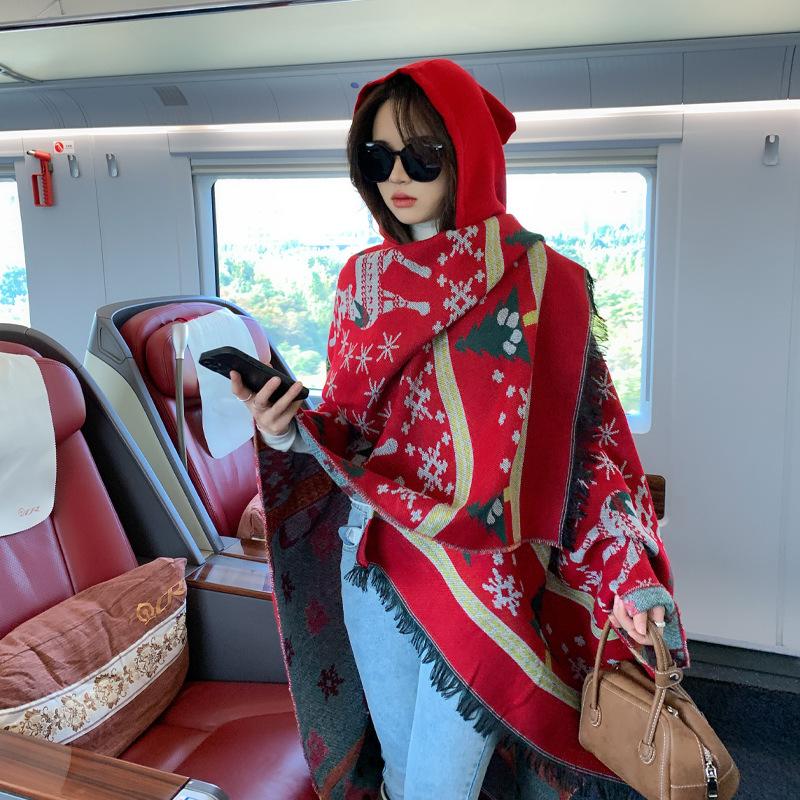 Pele amigável e respirável quente e versátil casa, outono e inverno xale de viagem feminino, capa grossa, cobertor de ar condicionado