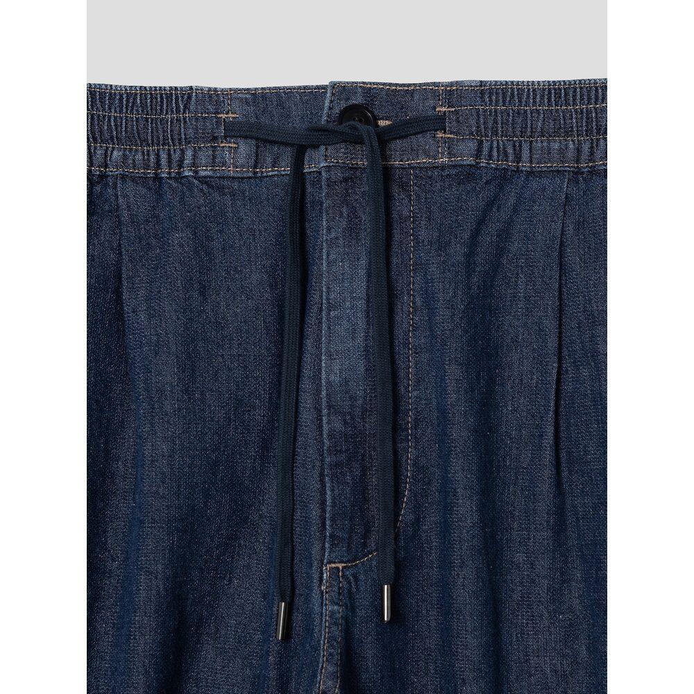SHIFT.G Officer Pleats Denim Pants Blue