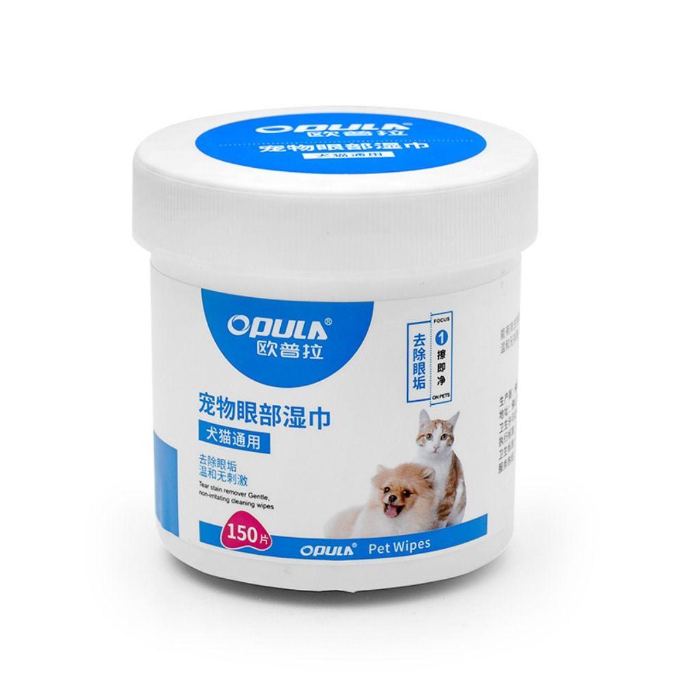 

150pcs Eyes Tear Stain Remover Pet Wipes Pet Cleaning Paper Towels Cats And Dogs Universal