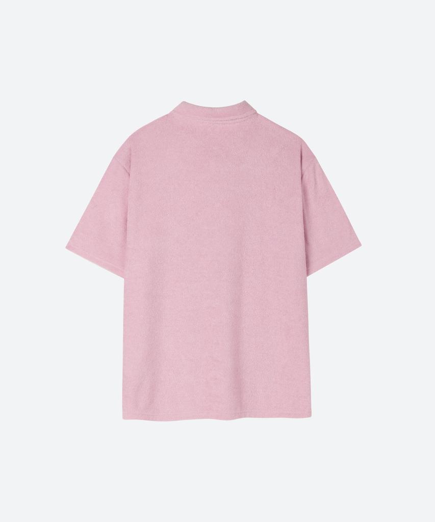 MOONSUN M.C Unisex, Logo Terry Polo Shirt / Pink