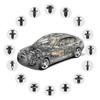620PCS Car Fastener Clips Bumper Retainer with 30 Tools Car Plastic Rivets Fasteners Push Retainer Kit Door Trim Panel Clips