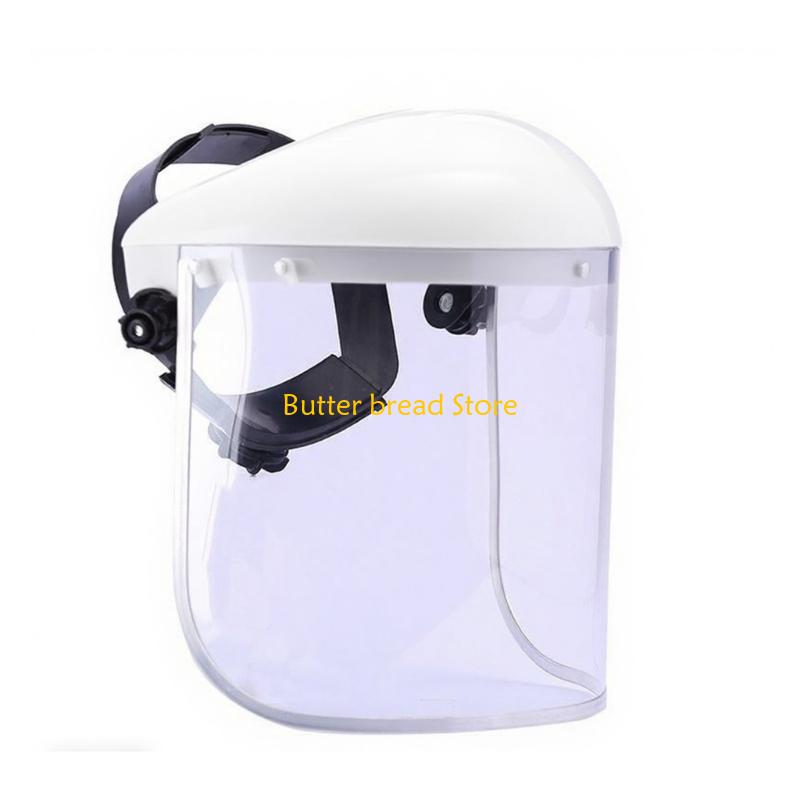W89C Clear Industrial Safety Visors Shatterproof Construction Comfort Fit Adjustable Head Straps Face Shield For Grinding Work