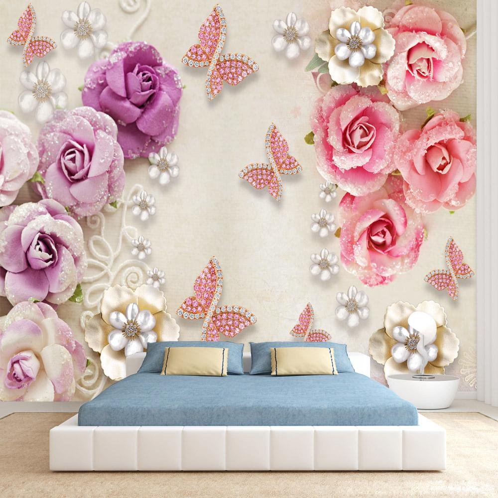 Mural Rose Blossom Floral Wallpaper for Living Room Removable Mural Home Decor  Wall Papers