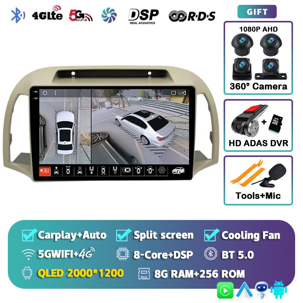 Android 14 Carplay Auto Car Radio For Nissan March Micra K12 2002-2010 Navigation Autoradio Audio Multimedia Video Player Stereo