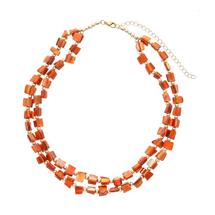 Retro Double-Layer Imitation Pearl Clavicle Necklace for Women