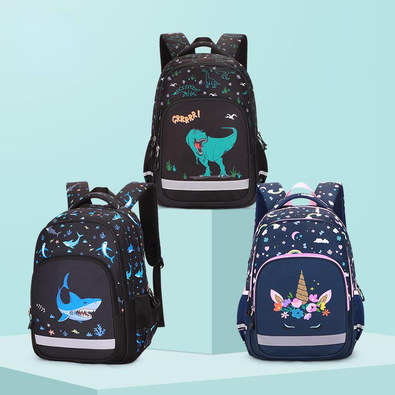 Genți de școală cu rechin dinozaur pentru băieți Rucsacuri primare Rucsacuri de școală pentru fete pentru copii 3 seturi Genți mari Mochila infantil