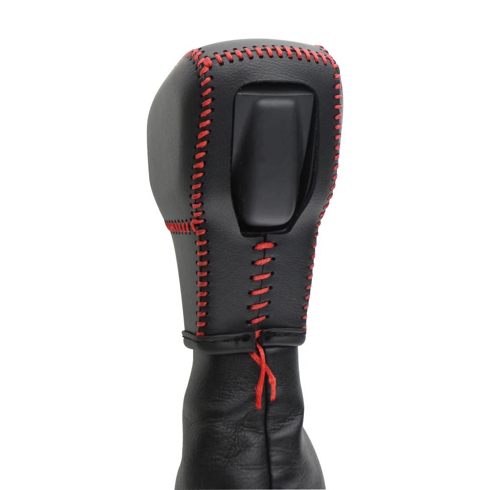 Leather Car Gear Shift Knob Cover for Ford Everest Ranger 2020 2025 2025 AT Automatic Gear Head Collars Accessories