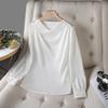 Women's Elegant V-Neck Long Sleeve Chiffon Blouse