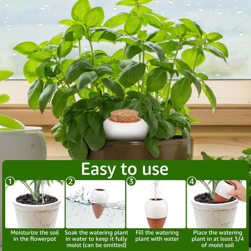 4Pcs Self Watering Spike 320ml Plant Automatic Irrigation System Device Planter Insert Flower Self for Potted Feeder