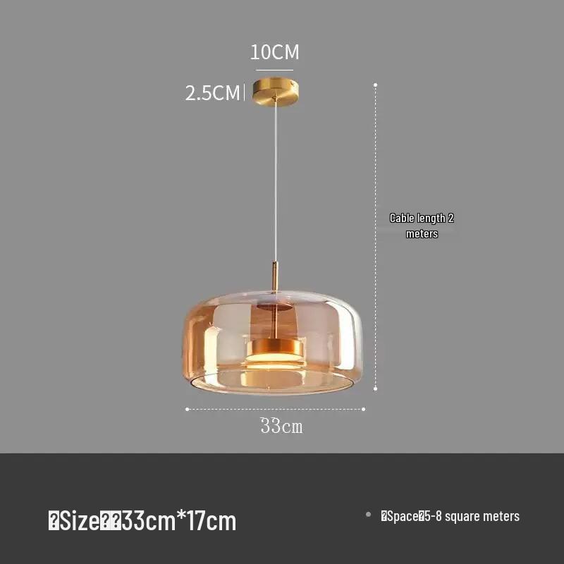 Modern Italian Glass Pendant Light - Nordic Style for Bar, Study, Bedroom