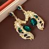 Rhinestone Crystal Luxury Pony Earrings Zodiac Horse Horse Mascot Drop Earrings  Ear Decor