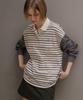 Tilaidai Stripe Check Mix T-Shirt [Tisp06Lt09]_Cream