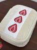 Strawberry Plush Makeup Bag: Large Capacity Travel Essential for Women