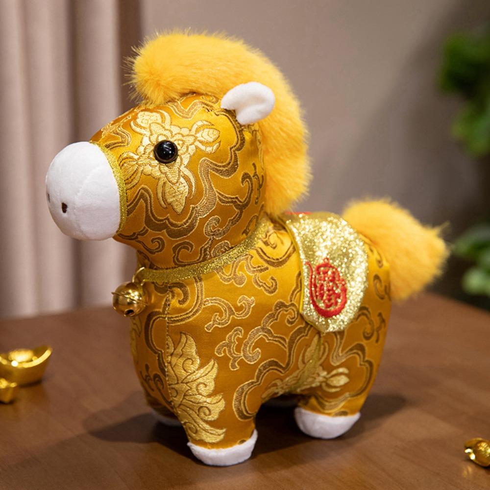 Colorful Horse Plush Doll Creative Cartoon Steed Doll Chinese New Year Gift Home Decoration