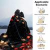 1pc Christmas Printing Lightweight Flannel Blanket, Comfortable and Warm Blanket, for Camping Sofa Bed and Couch Office, Suitable for Gift Bl