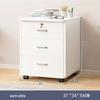 Office Desk with Movable Under-Storage and File Cabinets