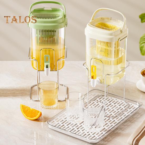 Dozator de apă cu robinet, ulcior de suc de vară fără BPA pentru frigider, 5L, etanș, pentru ceai cu gheață și fructe, infuzor, recipient de băuturi de mare capacitate pentru