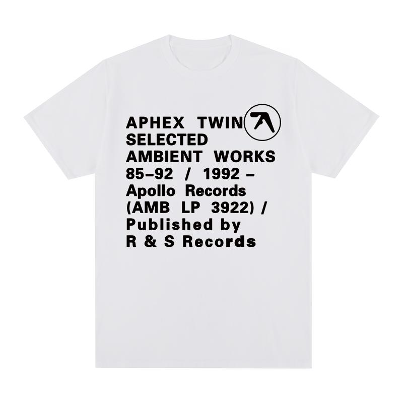 

APHEX TWIN Винтажная футболка Y2k Уличная одежда Подарок на день рождения Хлопок Мужская футболка Новая Футболка Женские топы S
