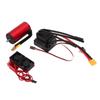 S3670 2650KV RC Brushless Motor Waterproof with 120A Brushless ESC XT60 Plug Dual Fan Motor Heat Sink Set for 1/8 RC Crawler