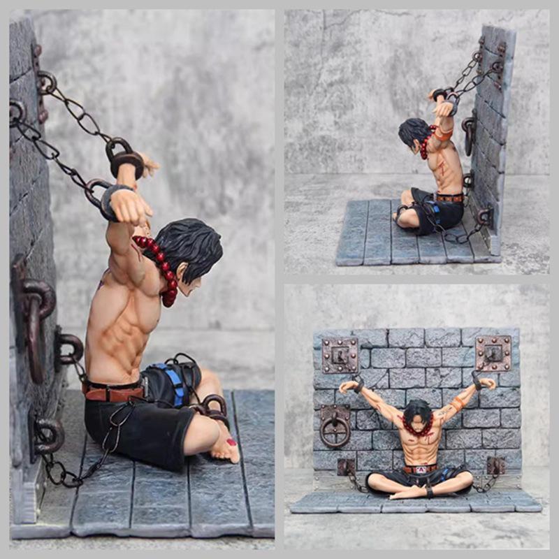 Imprisoned Ace Battle-Damaged Scene Statue - One Piece GK Figure
