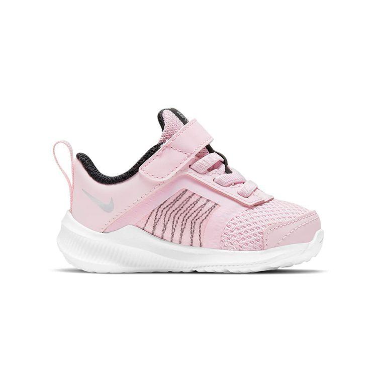 Nike Downshifter 11 TD Pink Foam Baby Sneakers Black White Metallic-Silver CZ3967-605